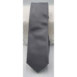 Bergamo New York Men's Necktie 2 3/4 inch Black Gray White‎